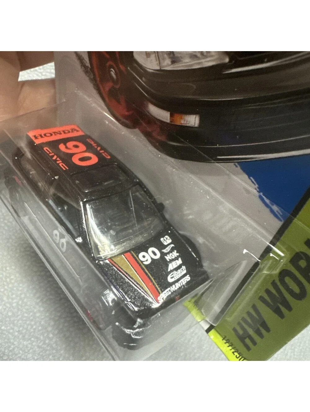 Hot Wheels ’90 Honda Civic EF Black HW Workshop Series Die-Cast Car #197/250